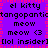 Pixelated purple background with pink border, displaying repeated text phrases in black pixel font across two mirrored