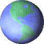 nine pixelated Earth globes with blue oceans and green landmasses, each showing different continental views against a gray background