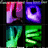 Four pixelated letter icons arranged in a 2x2 grid, each with distinct color gradients and shapes against a black background.