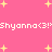 Pink background with yellow stars and repeated white text 'Shyanna<3!'