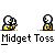 Animated contact sheet showing 10 sequential frames of a pixel art animation featuring yellow stick figures tossing a white and black soccer ball against a gray background.