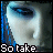 nine shows a person's face with blue eyeshadow against a blue background, with text fragments reading "So take your tears and go away."