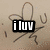 A four- shows a static background with abstract brown lines and dots; the top-left displays 'i luv' text, top-right 'jazzy', bottom-left '<3', and bottom-right is empty