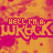 A static image with repeating text and pattern elements in orange and pink hues.