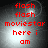 Red text on dark background with bright central glow, displaying 'flash flash moviestar here i am' in pixelated font across four