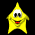 Yellow star-shaped character with white eyes and red mouth in various expressions