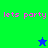 Pixelated text 'lets party' in pink on green and blue backgrounds with a star icon changing color between frames.