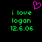 Pixelated green text on black background with pink heart symbol above, showing identical static content across two side-by-side views.