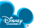 Blue Mickey Mouse ears icon with white Disney text below, pixelated style on light background.