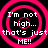 Four identical circular icons with pink concentric rings and white text on black background, each displaying "I'm not High... that's just ME!!".