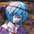 Pixelated anime-style character with blue hair and red eyes on left, black background with white text 'Anime IM' and stylized 'AIM' logo on right.