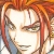 Pixelated close-up of a character with reddish-brown hair, light skin, and a neutral expression, set against a warm-toned background.