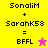 Two side-by-side display identical text with a single star icon changing color between yellow and pink backgrounds