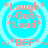 Four identical circular icons with cyan background and light blue concentric rings display pink text reading "*Laugh ~Out~ *Loud" above "~*BFF*~".