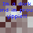 Pixelated text repeats across a of brown and white squares, with blue letters spelling "Im a dork Im a dork and im pround im prou yippie!!!" in two mirrored sections