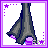Pixel art of nine buddy icons featuring a dark gray flowing garment, a checkered purple top with rolled sleeves, and blonde character with purple hat; all include 'sweet thing' text in purple pixelated font