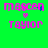 Green background with pink text reading "mascen" and "taylor" separated by a small heart symbol, showing pixelated blue artifacts in the top-right corner of the first frame.