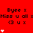 Red background displays repeated text and heart animations with varying counts of white hearts below each phrase.