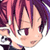 Pixelated anime-style character face with pink and purple hair, wide eyes, and a slightly open mouth against white background.