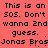 Pixelated text on a solid red background with repeated phrases and names in black block letters.
