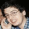 nine static images showing a person in various poses and settings including phone call, swimming, and wearing headphones