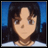 Pixelated anime-style character with dark shoulder-length hair and light skin, set against a blue background with black text reading 'Anime IM' and 'com' on a black field.
