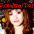 Pixelated image of a person with long brown hair and red text overlays reading 'Rachael Ray' and 'Demi Lovato' in red block letters.