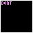 Pixelated text animation on black background with pink and purple hues, displaying sequential changes in lettering.