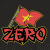 six distinct pixelated logos on black backgrounds, including a red flag with yellow star labeled 'ZERO', blue stylized 'Z', red circular emblem with tree symbol, gray 'flip' text with cross, orange square with white Japanese character and 'HOOK-UPS', and cartoon skull on skateboard