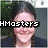 six pixelated images showing a person with dark hair in braids, wearing a black top against green foliage background; text overlays vary