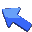 Blue arrow icons in various orientations and shades displayed on a gray background.