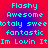 Pixelated text in cyan and blue on a red background, arranged in four identical quadrants with repeated phrases.