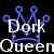 Two side-by-side pixelated crown icons with 'Dork' text above and partial 'Queen' text below, one in blue tones the other in cyan.