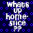 Pixelated text 'whats up home-slice ??' on dark blue background with repeating light blue circles, show different wave patterns below the text