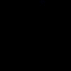Blue circular outline above orange crossed swords on black background.