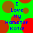 Green background with red and brown circles; blue text reads "I Love My Hamster Kota!" in two vertical