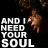 repeated text and hand images with color variations in the word 'SOUL' across frames