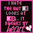 identical pixel art with pink text on black background, each showing the phrase "I HATE THE WAY HE LOOKS AT HER... IT BREAKS MY heart" and a small white heart symbol