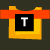Pixelated icon shows orange and yellow garment with black square center containing white 'T' on dark background.