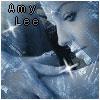 Pixelated image of a person with long dark hair wearing a light blue garment, with 'Amy Lee' text in the top-left corner.
