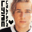 Pixelated static icon featuring a person's face on the right with vertical text and a heart symbol on the left against a light background.