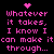 Pixelated pink text on black background with two heart symbols above the text, displaying a motivational quote.