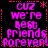 A static digital image displays four identical of pixelated text on a black background with red decorative elements