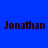 Four quadrants display the name 'Jonathan' in dark brown pixelated text against solid blue, teal, green, and cyan backgrounds.