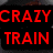 Static image with red text on black backgrounds and a train photo, displaying 'CRAZY TRAIN' and 'BEST SONG EVER' over pixelated numbers.