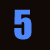 Blue numerals 5, 4, 3 in top and 2, 1 in bottom left on black background with "happy new year" text in cyan, green, yellow on right