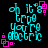 Pixelated cyan text 'oh it's true you're electric' on black background with pink square accents, four identical frames