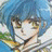 A 48x48 pixel buddy icon featuring a character with blue hair and green eyes on the left, paired with "Anime IM" text in white pixelated font on black background on the right.