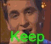 Four display a person's face with overlaid text reading Keep Your Dream Alive in green, orange, red, and cyan