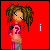 A 2x2 contact sheet of four pixel art frames with red backgrounds showing two characters and heart symbols, one frame empty.